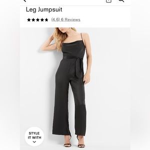 Express satin wide leg jumpsuit